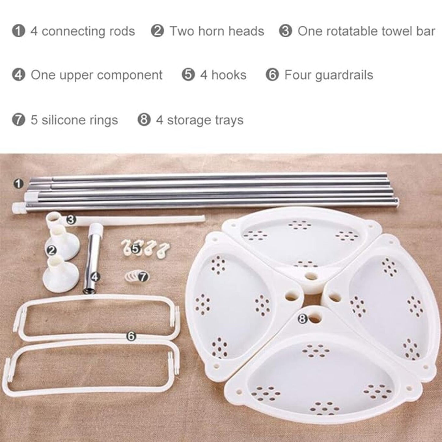 4-Tier Multi-Function Corner Shelf – Adjustable Telescopic Bathroom Organizer